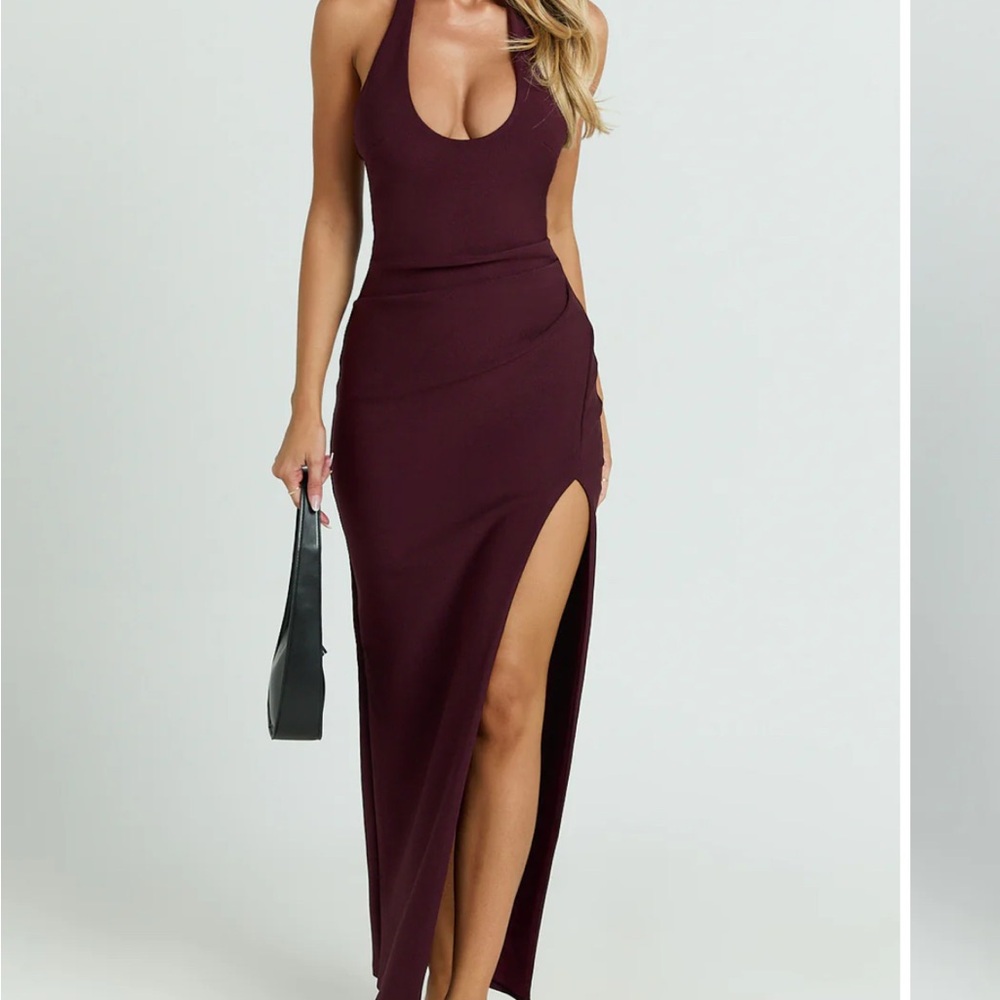 Showpo Burgundy Sleeveless Maxi Dress